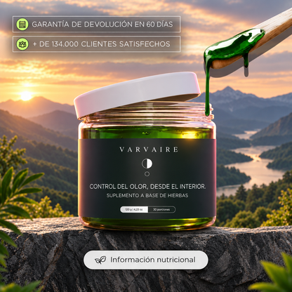 Suplemento alimenticio de hierbas para el mal aliento y olor corporal Varvaire®