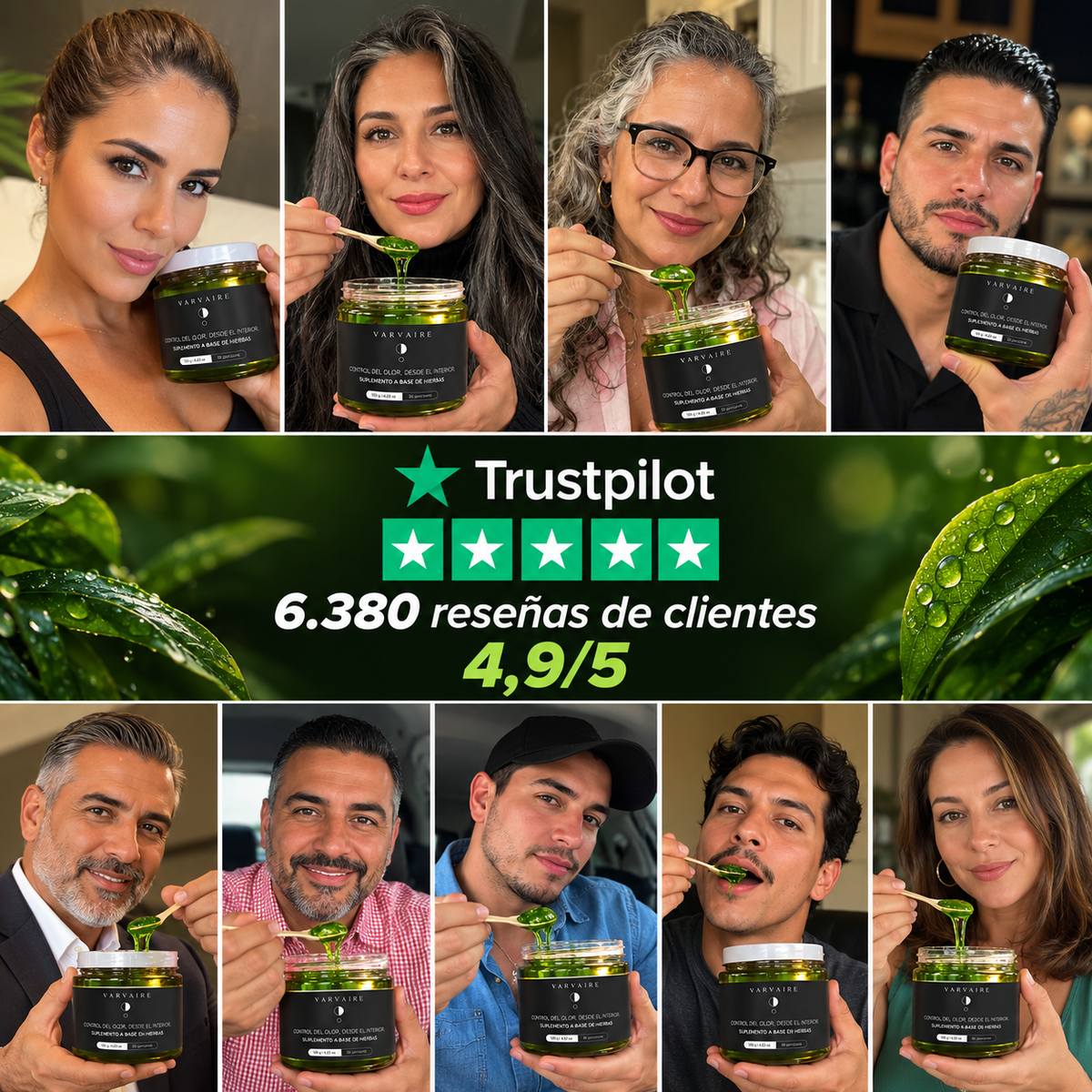 Suplemento alimenticio de hierbas para el mal aliento y olor corporal Varvaire®